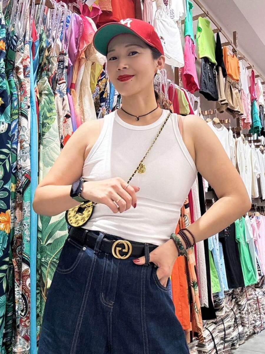 2024 Summer Women's Black I-Shaped Vest New Slim Fit Sleeveless Crop Top Hot Girls Outdoor Wear - 白色 - 查看 1