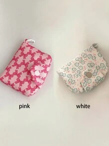 Ví hoa và thắt nút nhiều lớp, túi đựng đồ mini di động, túi đựng tai nghe, chặn RFID, quà tặng màu hồng cho phụ nữ - Nhiều màu - Xem 2