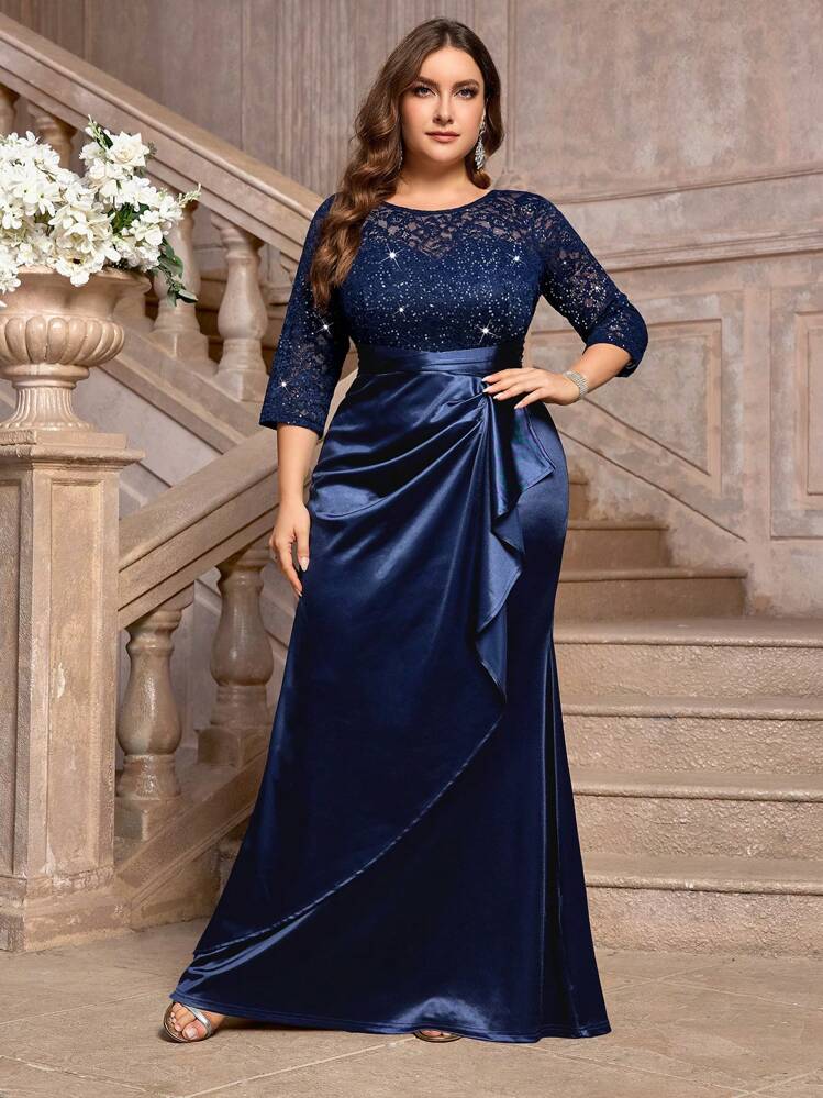 mac duggal cocktail & party dresses on sale Long Sleeve Tiered Ruffle Midi Dress - Black modern look that pairs Women's US Air Force Party goingout Size:CHILD 3