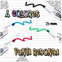 Set De 4 Marcadores Plumones Para Pizarron Blanco 4 Colores - Albaricoque - Ver 3