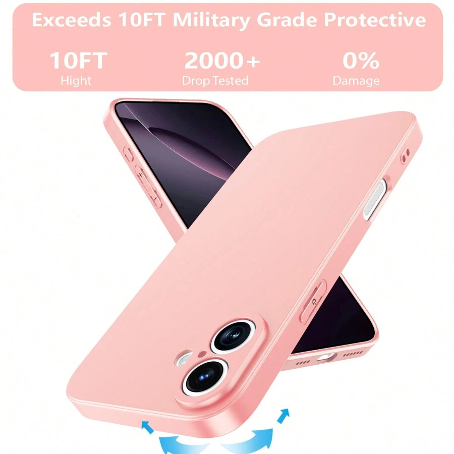 Compatible With Apple Soft Silicone Phone Case Compatible With Iphone 11/12/13/14/15 Pro Max, S22/23/24+ A04/A05/A14/A15/A24/A25/A34/A54, Compatible With OPPO, Compatible With VIVO/Compatible With Redmi Note 13 Pro/13C/A3, Compatible With HONOR 70/90/X7/X8/X9/X6AB, TPU Material Full-Body Protective Cover,International Version, Not The Domestic Version - Pink - View 1