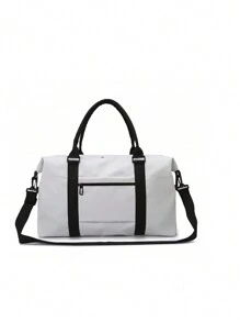 大容量运动健身手提包，干湿分离，通勤单肩包，旅行配件，旅行装备，机场旅行用品，衣服行李袋，圣诞礼物，女士女孩，给妈妈的圣诞礼物，生日礼物，妈妈朋友，健身包，运动包，训练包，度假 - 白色 - 查看 5