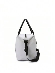 大容量运动健身手提包，干湿分离，通勤单肩包，旅行配件，旅行装备，机场旅行用品，衣服行李袋，圣诞礼物，女士女孩，给妈妈的圣诞礼物，生日礼物，妈妈朋友，健身包，运动包，训练包，度假 - 白色 - 查看 4