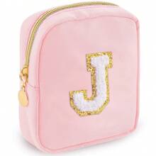 1PC Academy Style Nylon Towel Embroidered Letter Makeup Bag Valentine's Day Gift Indoor Toilet Bag Lipstick Cosmetics Travel Vacation Storage Bag Key Card Miscellaneous Storage Change Bag Makeup Organizer Makeup Storage Bag Mini Pouch Travel Small Makeup Case Accessories Make Up Holder Brush Bag Make Up Container Cosmetic Bag Travel Essentials Ladies Accessories Travelling Stuff Makeup Bags Makeup Pouch Make Up Pouch