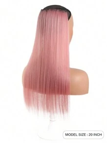 假发片一片式超轻蓬松黑色长直仿真发小片隐形无痕接发片女士日常佩戴派对 - 彩色 - 查看 4