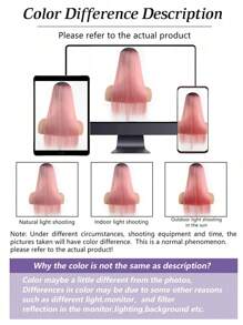 假发片一片式超轻蓬松黑色长直仿真发小片隐形无痕接发片女士日常佩戴派对 - 彩色 - 查看 11