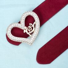High-End Fashion Sparkly Golden Zinc Alloy Heart-Shaped Buckle, Angola PU Leather Belt, Casual Bohemian Retro Palace Chic Party Cute Sexy Street Elegant Spring/Summer Versatile Outfit