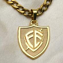 8mm 60cm Friso S Cord With Antique Coin Chain And 7 Identical Pendant Luxury In 18K Gold For Men - Champagne - View 3