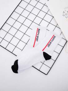 1/5 Đôi Tất ống giữa thoáng khí ấm áp phong cách thể thao bốn mùa cổ điển thường ngày dành cho nam - nhiều màu - Xem 15