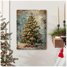 1 tấm áp phích chỉ bằng vải canvas | Nghệ thuật treo tường cây thông Noel cổ điển, Hoàn hảo cho trang trí trong nhà/ngoài trời, Nghệ thuật treo tường bằng vải canvas Giáng sinh, Trang trí phòng thẩm mỹ, Ý tưởng quà tặng hoàn hảo Nghệ thuật trang trí bằng vải canvas, Áp phích mùa đông cho trang trí nhà, quán bar, quán cà phê không có khung - Nhiều màu - Xem 10