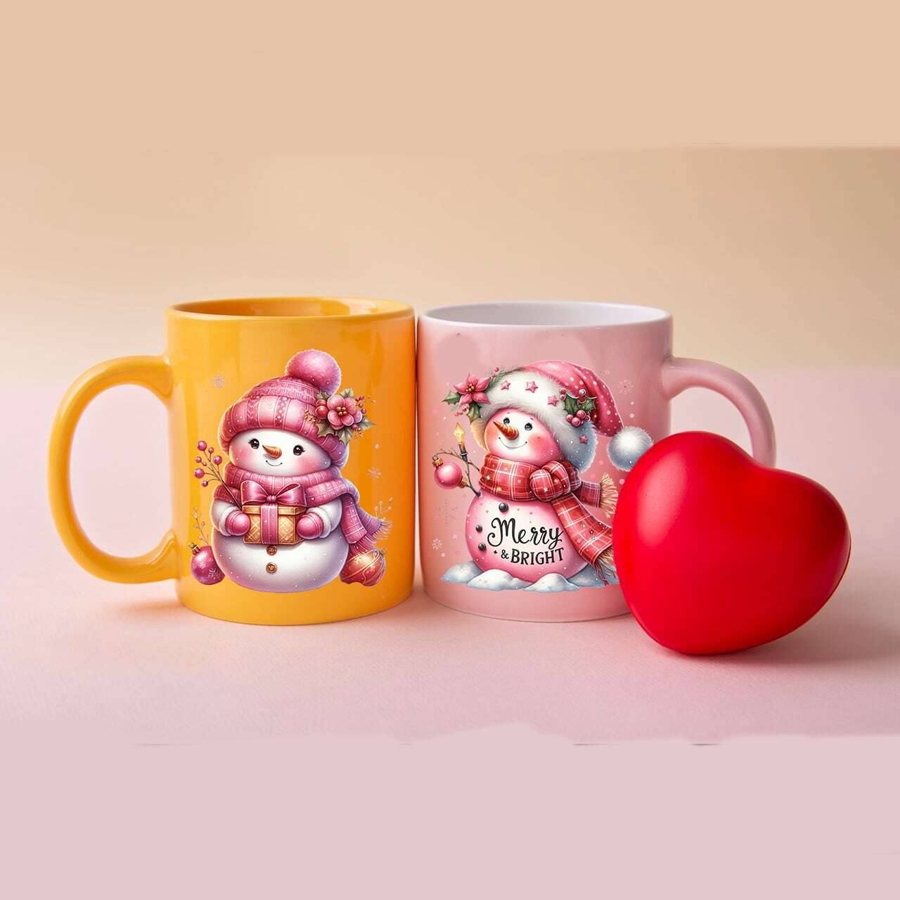 7pcs Christmas Snowman UV DTF Transfer Stickers Waterproof PVC Self