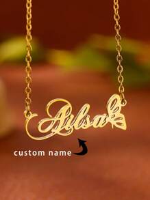 Customized Butterfly Name Necklace For Girl, Stainless Steel Personalized Pendant Charm Necklace, Unique Gift For Valentine's Day, Mother's Day,Multi-Functional,Ornamental,Engraved,Letter,Stylish,Baby Fashion,Modern,Unique,Customized,Baby Gifts,Cutebaby,Ideal Gifts For Him,Ideal Gifts For Her,Family,Friends,Daughter,Son,Her,For Children's Day - Multicolor - View 4