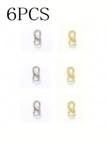 4 件套可调节 S 形弹簧钩，8 字形金属合金挂钥匙链钩，包袋用多用途登山扣