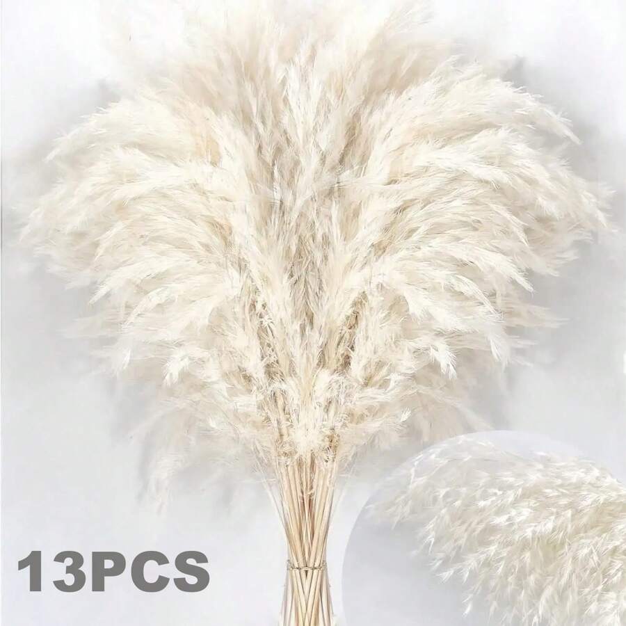 13 Premium White Pampas Grass Boho Chic Home & Wedding Decor