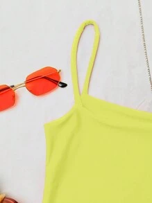 Women's Basic Suplex Tank Top With Boat Front Tank Top Blouse - Màu vàng - Xem 3