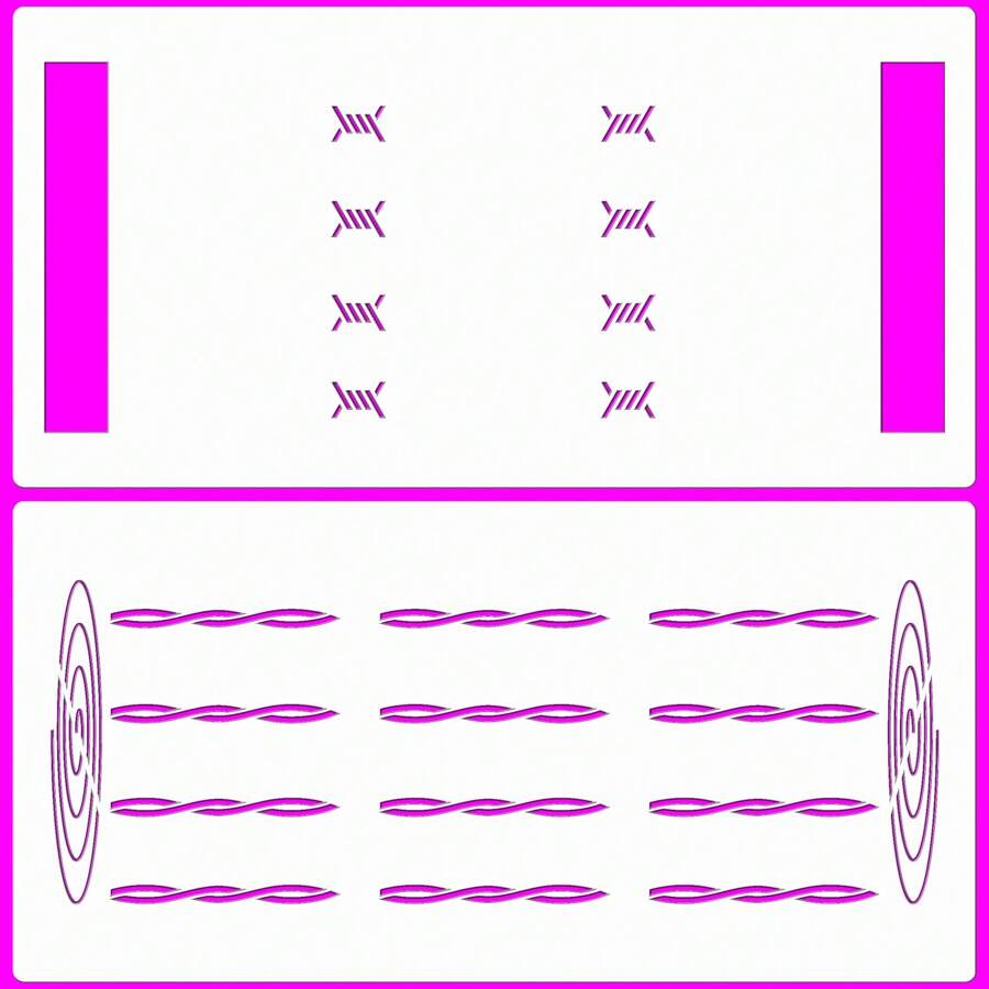 Stencil 12 X 24 Barbed Wire Fence Hollow Template For Painting On