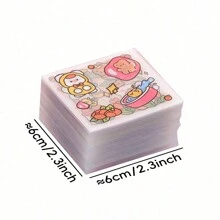 Bộ nghệ thuật hình dán PET+Goo Ka+nhíp cho trẻ em, hình dán hoạt hình dễ thương để làm sổ lưu niệm, nhật ký, sách, đồ trang trí DIY vui nhộn cho trẻ em từ 3 tuổi trở lên (có thể tự làm cốc/hộp đựng bút/nhật ký/ảnh người nổi tiếng/ốp điện thoại) - Nhiều màu - Xem 2