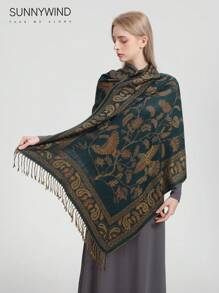 1 st. Elegant och mångsidig halsduk i polyester med paisleymönster för kvinnor, lämplig för dagligt bruk