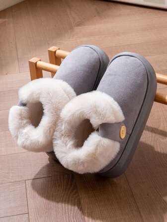 Women's Winter Thermal Lined Snow Boots With Thick Sole, Warm Thermal Lined, Anti-Slip Indoor/Outdoor Slip On Shearling Slippers