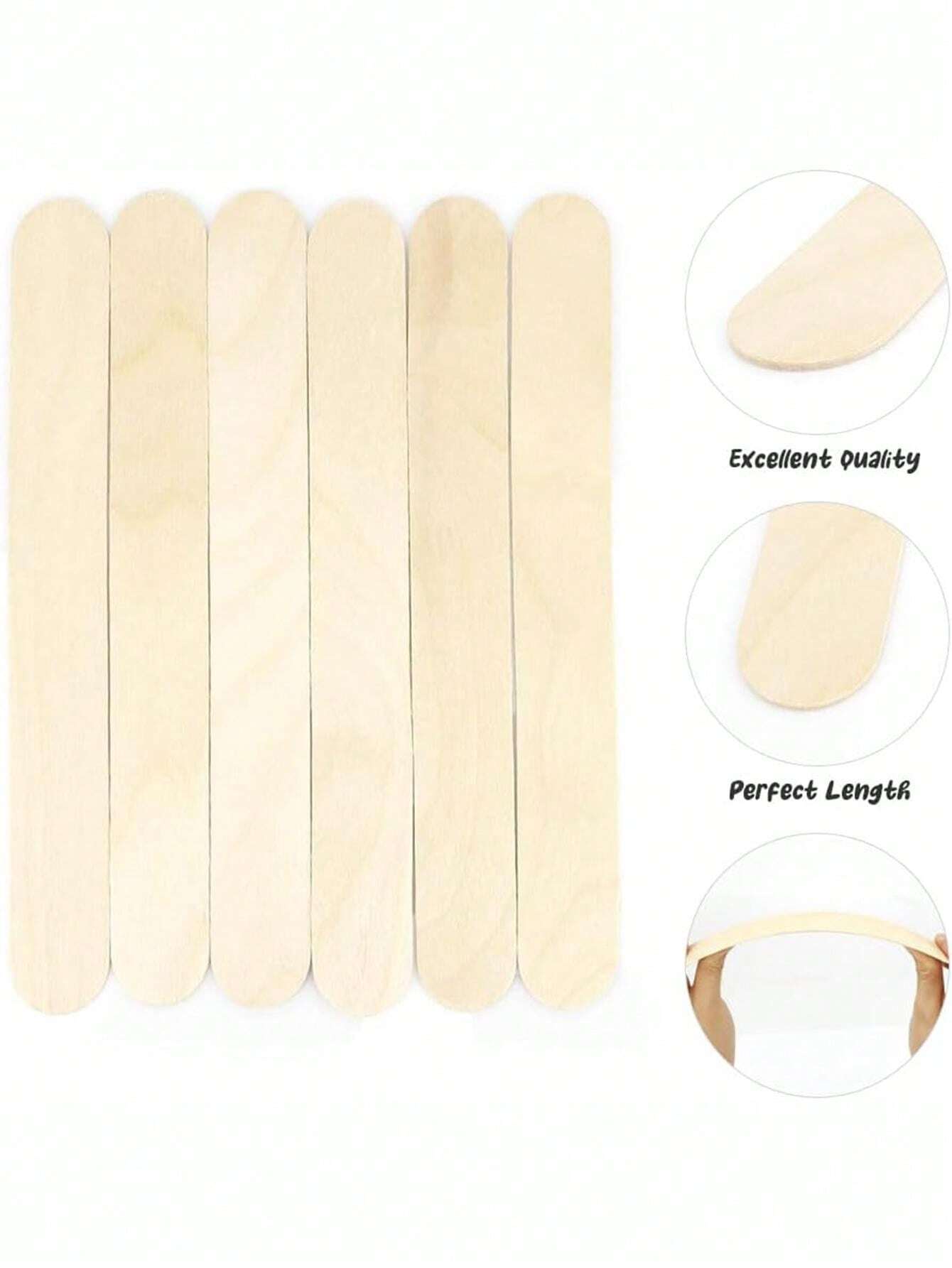 10PCS Jumbo Wooden Craft Sticks Popsicle Stick Wide Treat Ice Pop For