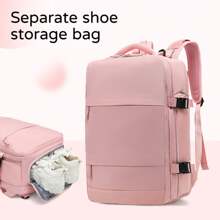 Travel Backpack For Airplane Cabin For Vueling, Ryanair | Waterproof And Spacious Hand Luggage With Shoes Compartment. Anti-Theft Multifunctional For Travel And Getaways.Backpack For Travel | Colorful Backpacks With Hand Grip For Travel | Multiple Pockets Army Assault Backpack 3 Day Bug Out Bag Hiking Backpack For Camping. - Rose Red - View 6