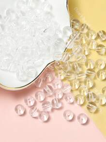 20/50/100 Cái/Lô 0,31in Hạt Tròn Acrylic Trong Suốt Hạt Rời Cho Vòng Cổ Vòng Tay Móc Khóa Kẹp Tóc Làm Đồ Thủ Công DIY Phụ Kiện - Bóng acrylic trong suốt - Xem 2