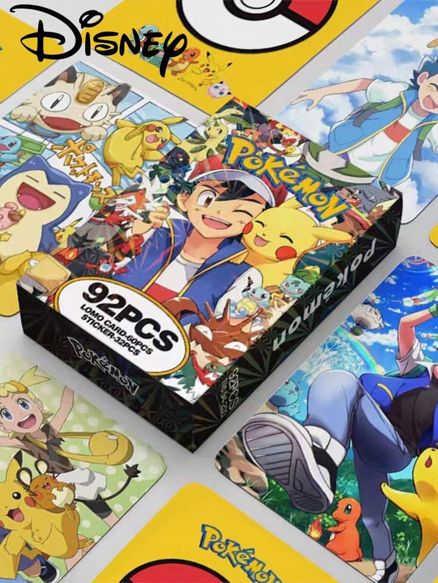 POTDEMIEL 1 Box, 92pcs [60pcs Cards/32pcs Stickers], Cute High