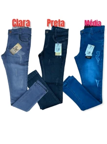 Combo 3  Calça  Jeans Masculina Infantil juvenil