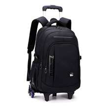 Trolley Backpack With Triple Wheels Or Large Executive Wheels - màu đen - Xem 9