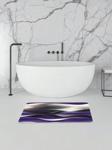 1 cái/4 cái Rèm tắm in sọc tím đẹp, Rèm tắm họa tiết với nền nhiều màu, Đồ trang trí phòng tắm hiện đại theo yêu cầu, Bộ rèm tắm vải chống thấm nước (Kèm 12 móc), Thảm tắm chống trượt, Đệm bồn cầu hình chữ U, Vỏ bọc bồn cầu, Đồ trang trí phòng tắm - Nhiều màu - Xem 2