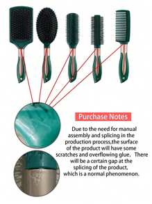 Bộ dụng cụ tạo kiểu tóc chuyên nghiệp 6 món: Bao gồm lược tạo kiểu, lược răng rỗng, lược cắt tóc, lược uốn tóc, lược chải đệm, lược mát-xa, lược chải, lược mát-xa da đầu, lược gỡ rối, lược nhựa, dùng để tạo kiểu và uốn tóc - Nhiều màu - Xem 9