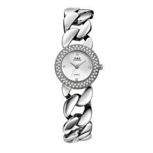 时尚休闲女士礼品手表锌合金手链腕表珠宝石英表日本机芯 - 銀色 - 查看 13