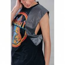 GRATEFULLY SILVER MEN'S TANK TOP WITH CUT-OUT SHOULDER - 黑色 - 查看 9