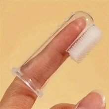 1 pièce Brosse à dents au doigt pour animal de compagnie, brosse à dents pour chien pour prévenir le tartre, petite brosse à dents en silicone pour chat pour les soins des dents et des gencives