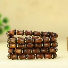 1 件手工制作的木制鸡翅珠手链，佛教念珠手腕念珠，父亲节礼物 - 項鍊 - 查看 2