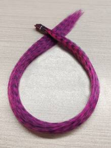 彩色羽毛合成接发 耐热耐高温 适合女性 16 英寸 10 件套 适合圣诞派对使用 - 彩色 - 查看 17