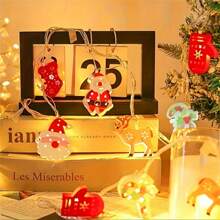 1 dây đèn LED Giáng sinh quyến rũ - Ông già Noel, Người tuyết & nhiều hơn nữa - Hoàn hảo cho trang trí ngày lễ trong nhà, tiệc tùng & không khí phòng ngủ [Không bao gồm pin] Đồ trang trí Giáng sinh Quà tặng Giáng sinh Lễ Tạ ơn Đồ trang trí cây thông Noel Đèn Giáng sinh Trang trí phòng ngủ Trang trí nhà Trang trí tiệc Lễ hội ngày lễ Trang trí phòng - Màu trắng ấm áp - Xem 3