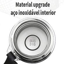 Garrafa 1000ml Inox Térmica Com Infusor Prata Dourada De Água Café Parede Dupla Com Alça-Para envio imediato