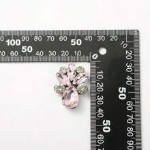 قطعة واحدة/مجموعة قطرات المياه متعددة الألوان من الزجاج المصنوعة يدويًا لديكور الملابس والقبعات والحقائب والحقائب والملصقات الزخرفية التي تُلصق على الملابس القماشية، ملحقات الشعر مصنوعة من القماش غير المنسوج مزينة بقطع الماس على شكل قطرات ماء