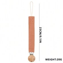 1pc Baby Fashionable Plaid Pacifier Chain And Beechwood Triple Pacifier Clip, Suitable For Daily Use