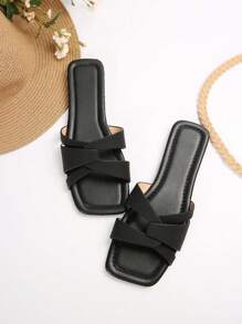 Sandalias de estilo hada con puntera abierta para mujeres, nuevas sandalias planas de verano de estilo vintage coreano versátiles, aptas para citas, fiestas, reuniones, vacaciones y uso diario