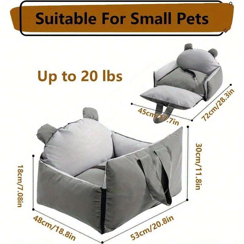 Dog Car Seat, Car Seat For Small Dogs With Harness, Machine Washable
