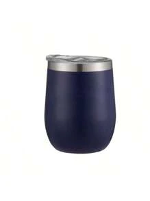 1 pieza Taza de huevo en forma de U de 340ML de acero inoxidable con aislamiento al vacío, exterior pulverizado de varios colores, incluye pajita de acero inoxidable y cepillo para pajita, apto para uso en el hogar, la oficina, al aire libre, viajes, deportes, también disponible para comprar por separado - Multicolor - Ver 21