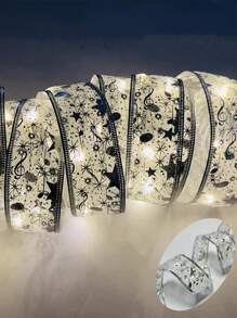 1 dây đèn LED ruy băng Giáng sinh dài 1m, trang trí cây thông Noel ruy băng đôi màu vàng/bạc, quà tặng mặt dây chuyền cây thông Noel, dây đèn ruy băng trang trí lò sưởi cầu thang trong nhà ngoài trời, đồ dùng thiết yếu cho Giáng sinh, quà tặng Giáng sinh, - Nhiều màu - Xem 15