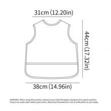 1 pieza Babero sin mangas impermeable y lavable para bebé/niño pequeño