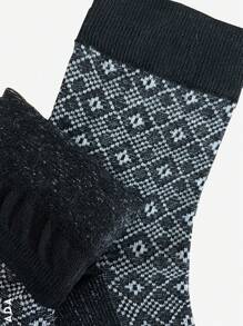 Set de 5 calcetines para caballero media caña, con diseño y colores neutros. - Multicolor - Ver 2