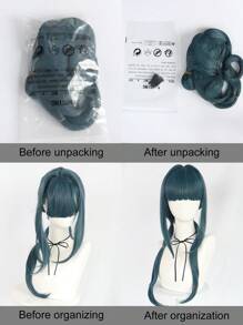Tóc giả cosplay thẳng dài màu xanh lá cây có mái bằng cho tóc sợi tổng hợp chịu nhiệt cao không keo của phụ nữ Tóc giả thẳng màu xanh lá cây có mái cho trang phục dự tiệc Halloween, hóa trang, hòa nhạc lễ hội trường, chụp ảnh kỳ nghỉ, triển lãm truyện tranh, mặc hàng ngày, tóc giả có mái thời trang cổ điển cho ngày lễ, sinh nhật, quà tặng ngày lễ tạ ơn, trang trí Giáng sinh, năm mới và 1 mũ đội tóc giả - màu xanh lá - Xem 6