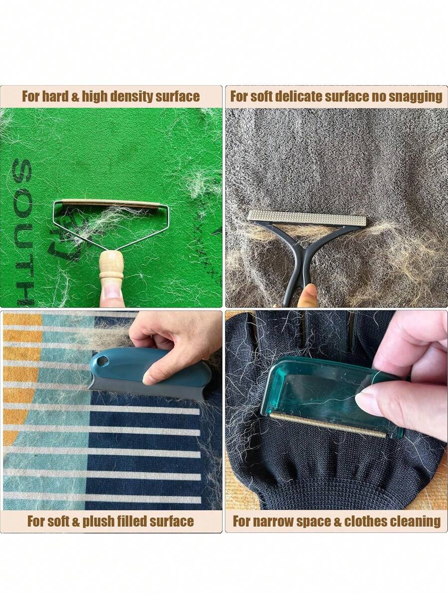 Pet Hair Remover 4 Packs Dog Cat Hair Remover For Couch Furnitures