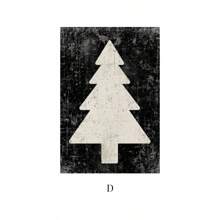1PC Black And White Tree Farmhouse Snow Minimalist Posters And Prints Canvas Murals Home Living Room Bedroom Decoration Gifts For People No Frame Home Decor Christmas Decorations Christmas