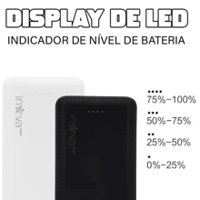 Portable Charger Power Bank Fast 20000mah 2 Outputs Inova Original - trắng - Xem 2